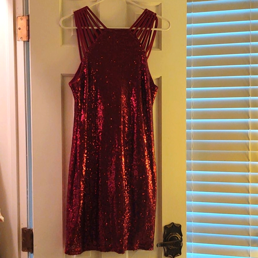 Red Sequin Dress